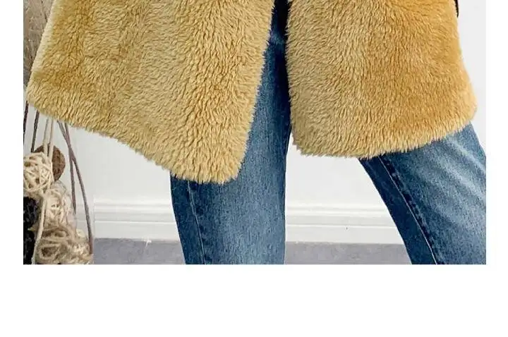 Женское желтое шерстяное пальто; сезон осень-зима; пушистое плюшевое пальто из искусственного меха
