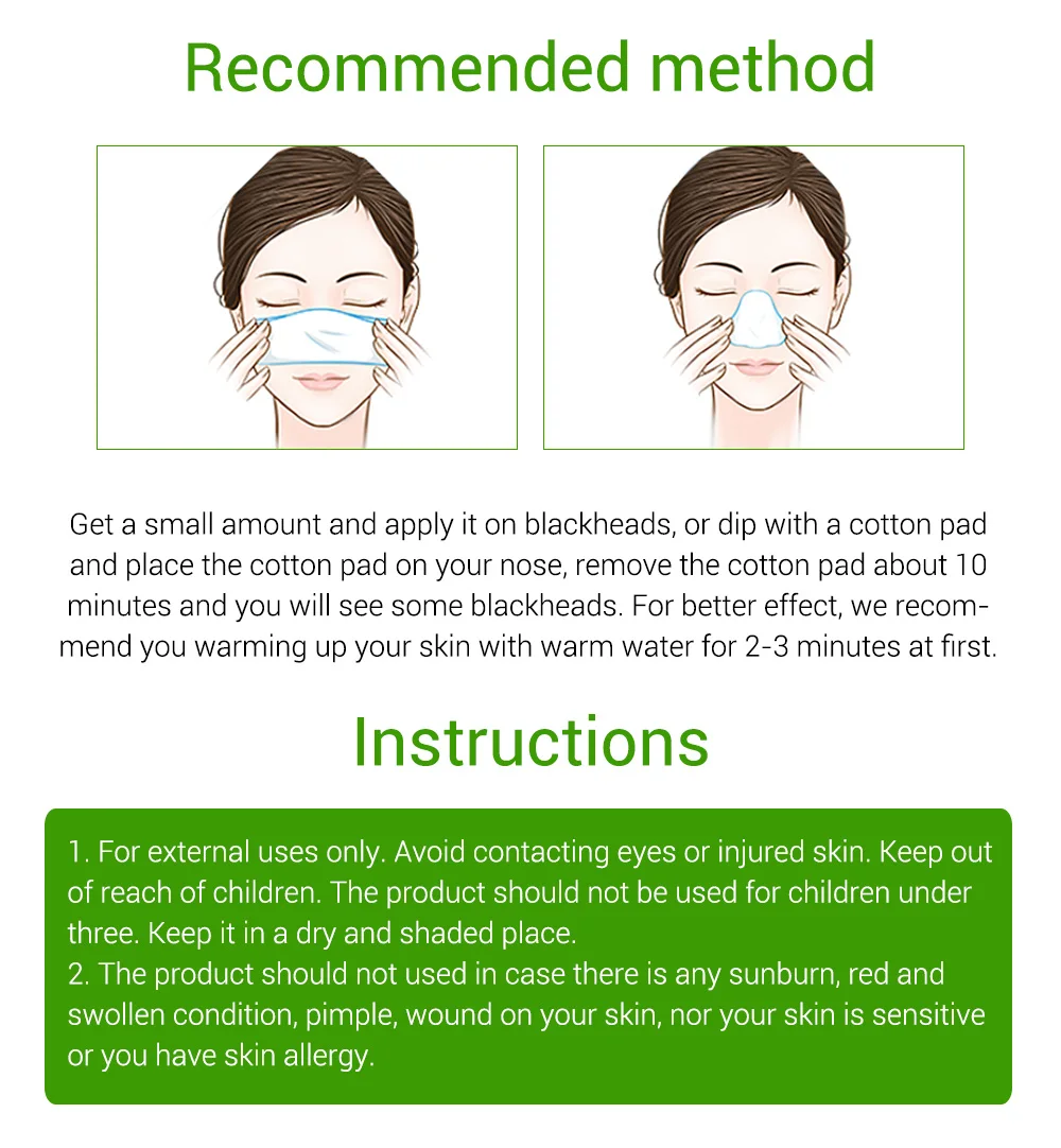 Cuidados com a Pele Lanbena Cravo Remoção Soro Poro Profunda Acne Espinha Suave Tratamento Retrátil Poros Purificando 10pcs 14 purificando cuidados com a pele 10pcs