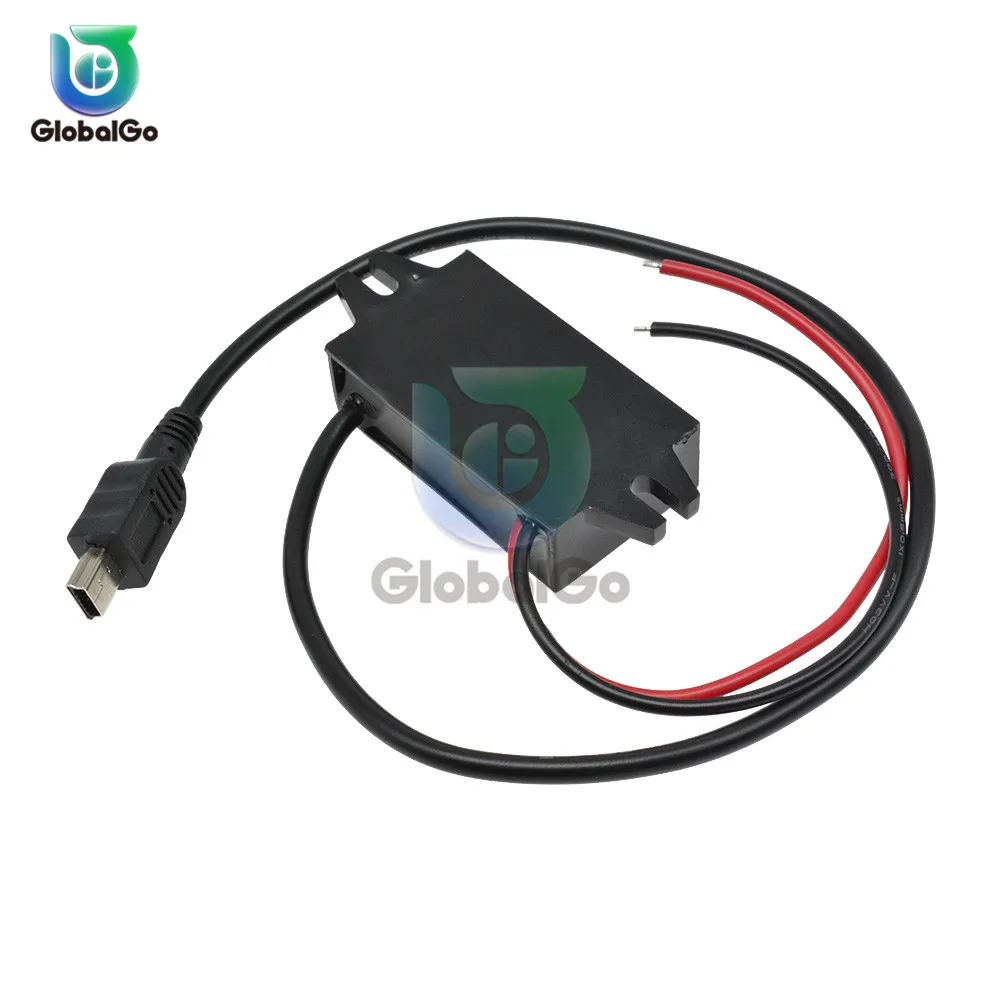 Одиночный мини USB автомобильный водонепроницаемый источник питания 7-20 в до 15 Вт 5 В 3 А DC-DC мини USB понижающий преобразователь модуль адаптер