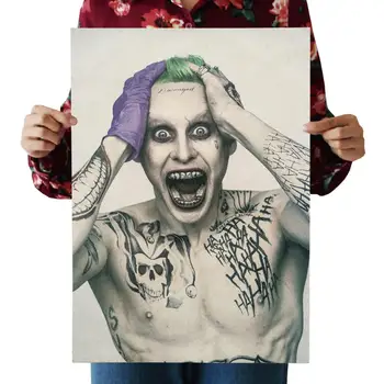 

DC New Movie Poster Joker Kraft Paper Vintage Style Cartoon Wall Sticker 51x36cm Home Bedroom Decorative Painting