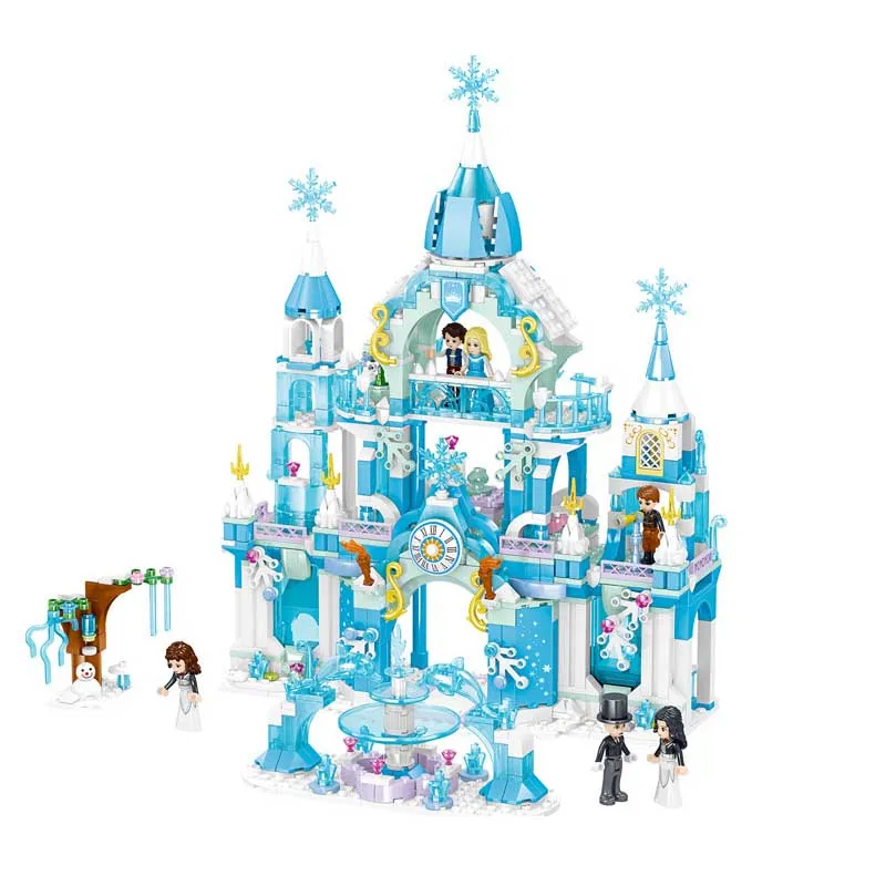

Girls Friends Windsor Castal Winter Building Blocks Princess Castle Toys Girl B724
