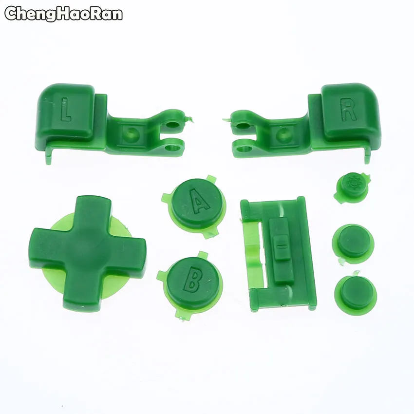 ChengHaoRan разноцветный полный комплект кнопок для nintendo Gameboy Advance SP для GBA SP R L A B D-Pad кнопок - Цвет: Dark Green