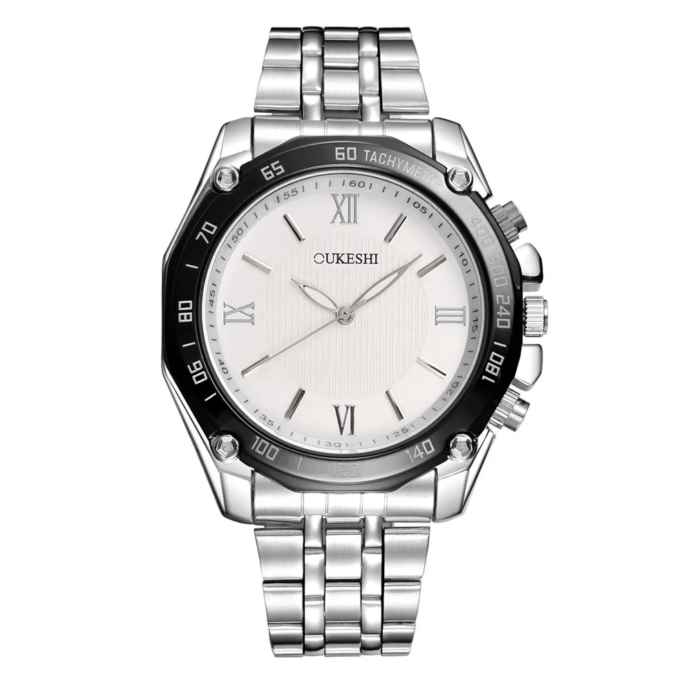 

Fashion Large Dial Men Sports Watch Simple Roman Numerals Quartz Steel Belt Watch Foreign Trade Hot Selling Watch