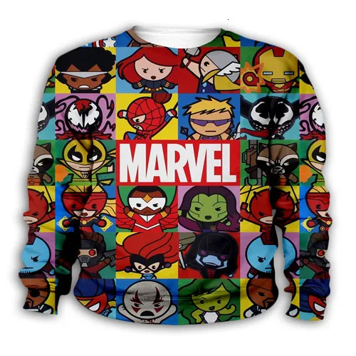 Kids sweatshirts Детские 3d толстовки с капюшоном для мальчиков Мстители, супергерой Marvel, Железный человек, Тор, Халк, Капитан Америка, принт Человека-паука, толстовка куртка с рисунком - Цвет: Kids sweatshirts