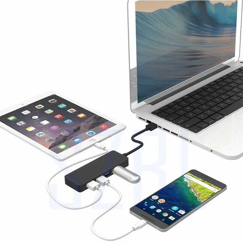 4 в 1 Высокоскоростной 4-портовый USB 3,0 концентратор мульти-Сплиттер расширение Настольный ПК ноутбук адаптер для домашнего офиса
