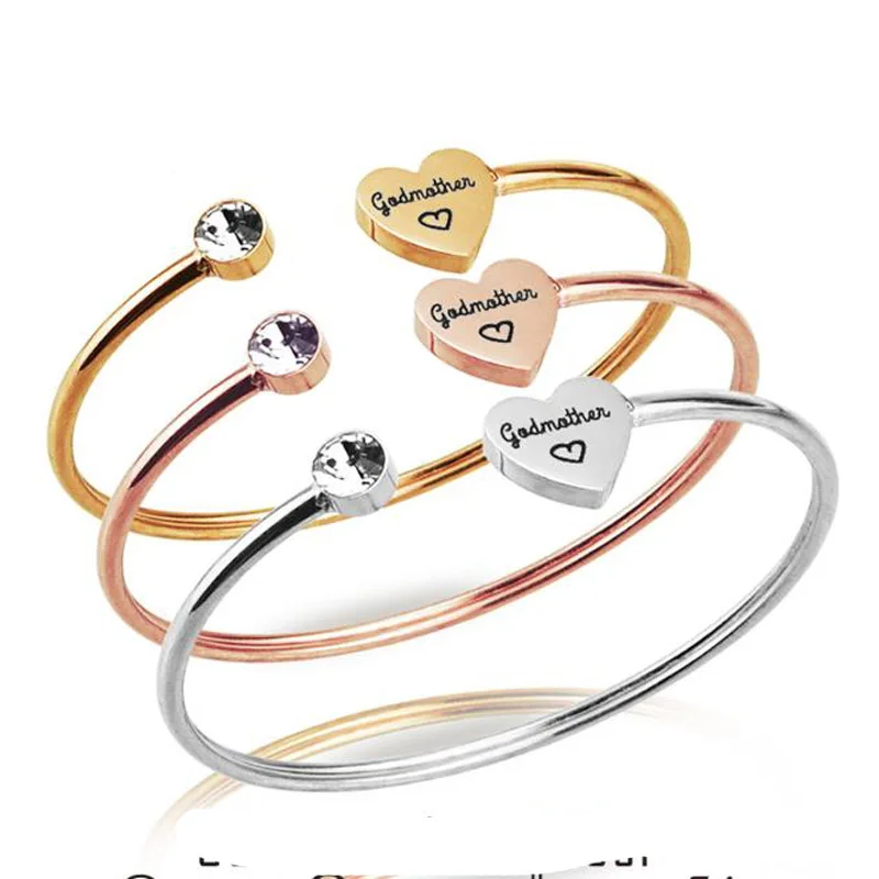 Браслет женский из нержавеющей стали ювелирное изделие с подвеской в виде сердца