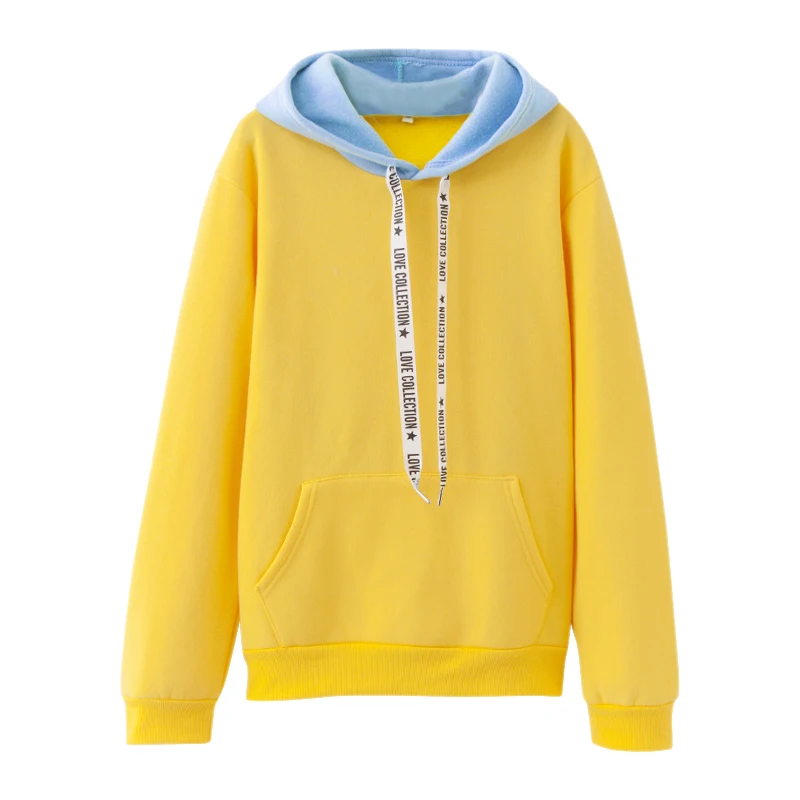 

Fashion Color Stitching Hoodies Womens Casual Long Sleeve Sweatshirts Letter Print Hooded Pullovers Coats With Pockets sudadera