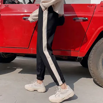 

Women Summer Casual Pants New Korean Loose Thin Harem Pants Ankle Length Pants Turnip Pants Plus Size Woman Elastic Wait