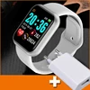 Reloj Digital inteligente para hombre y mujer, pulsera con Bluetooth, recordatorio de llamada, cámara remota, monitoreo del ritmo cardíaco, deporte, con cargador ► Foto 1/6