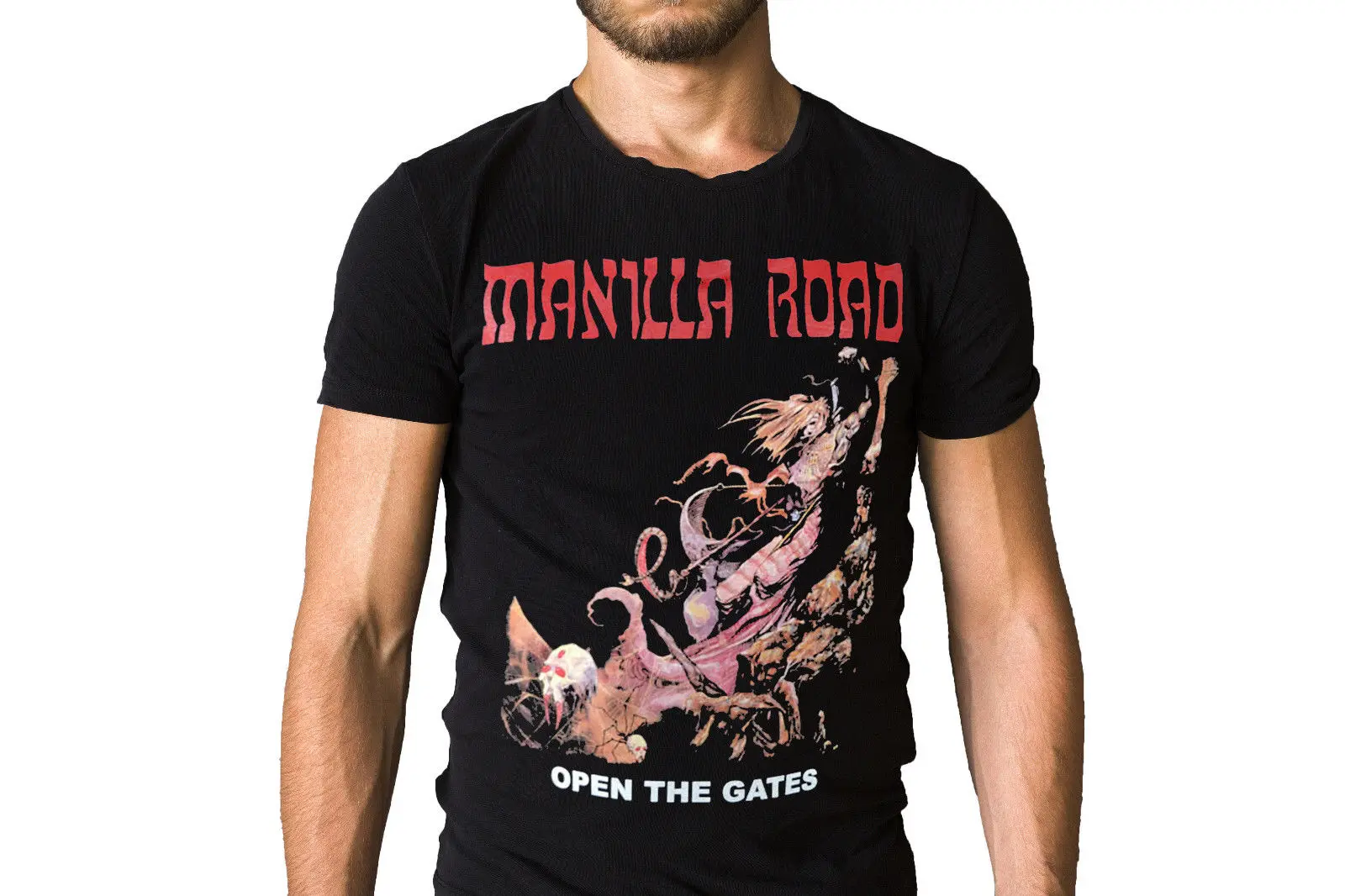 Manilla Road Open The Gates 1985 футболка с изображением обложки альбома подростковые футболки