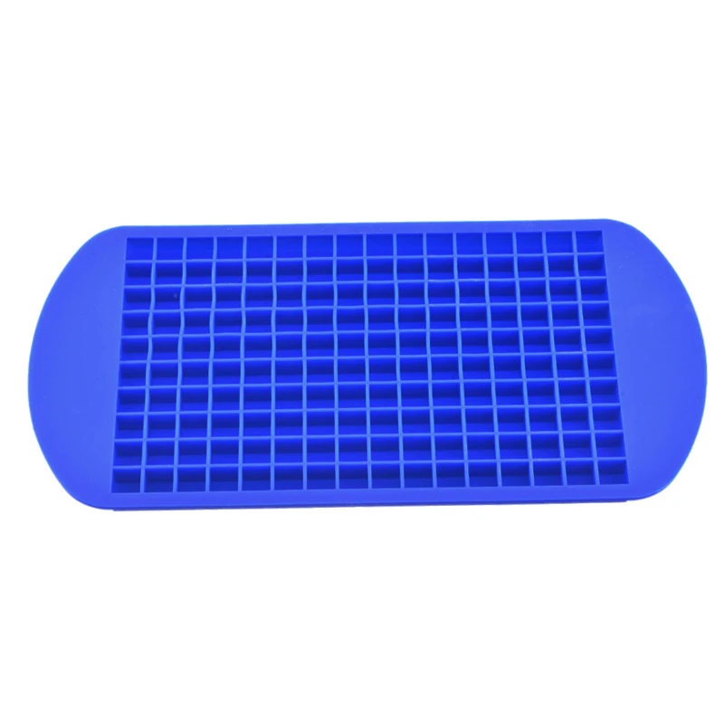 Blue 160 Grid 1X1cm Silicone Ice Cream Maker Chocolate Mould Bar Drink Accessories Ice Cube Maker 150/160 Grid Tray Ice Cube Mold - Цвет: Blue 160 Grid