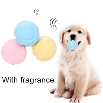 

2Pcs Pet Dog Round Style Scent Tennis Ball Bite-resistant Teeth Care Play Training Chew Toy
