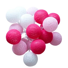 Новые хлопковые шары гирлянды батарея Фея светодиодный свет день рождения подарки украшения, 3 м 20 светодиодный