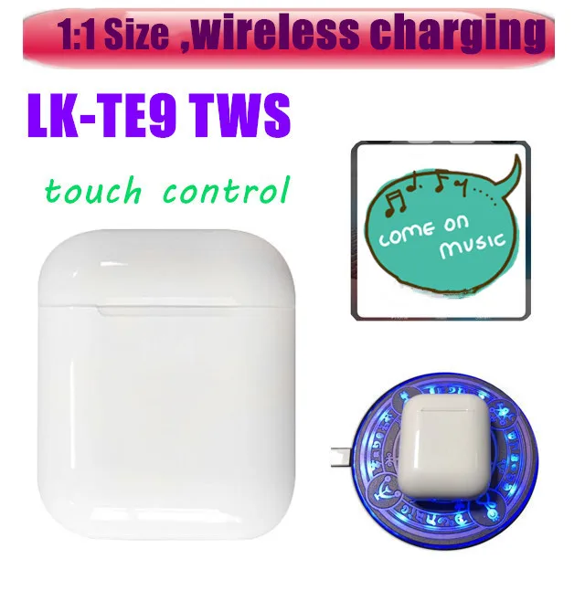 Новые LK TE9 i14TWS с сенсорным управлением беспроводные Bluetooth 5 0 тяжелые объемные 3D