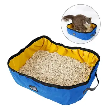 

1pc Litter Box Soft Cat Litter Box Cat Pan Storage Box Litter Box for Outdoor