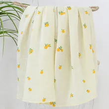 

Muslin Baby Blanket Newborn Swaddling Children Bath Towel Stroller Sheets Diapers Printed Double Layer Gauze Wrap Quilt New AC14
