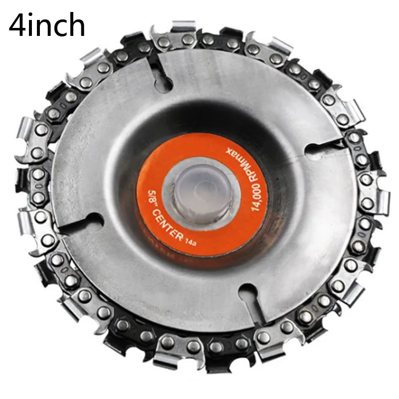 

4/5 Inches Wood Carving Disc Saw Blade Disc Fine Abrasive Cutting Chain Grinder Chain for 125x 22mm Angle Grinder 1PC