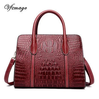 

Vfemage Designer Alligator Pattern Handbag Women Bucket Bag Retro Ladies Shoulder Bags Casual Totes Female Crossbody Bag Bolsos