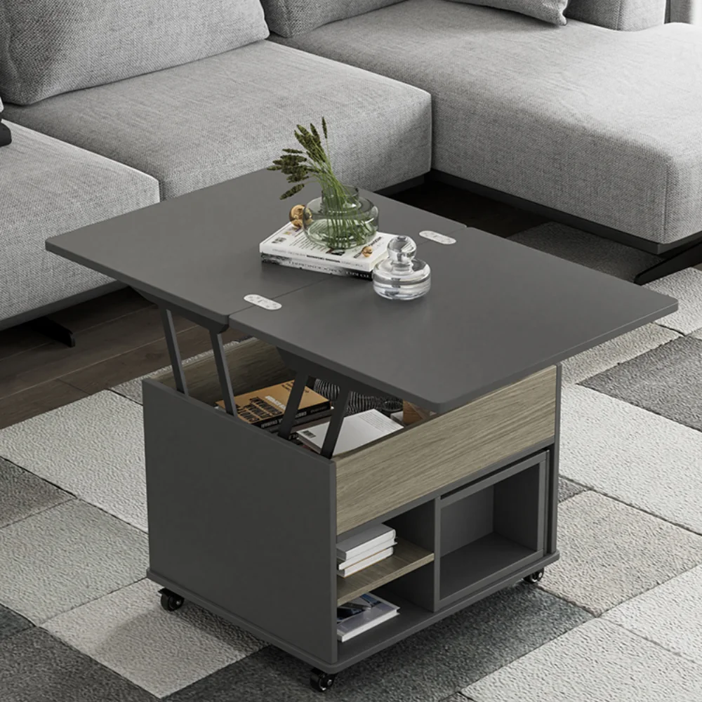 Movable Lifting Coffee Table Changing Dining Table Dualuse Integrated