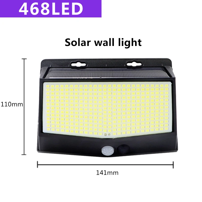 468 LEDs Outdoor Solar Light Super Bright With Motion Sensor Solar Powered Sunlight Spotlights For Garden Decoration Wall Lamp solar powered patio lights Solar Lamps