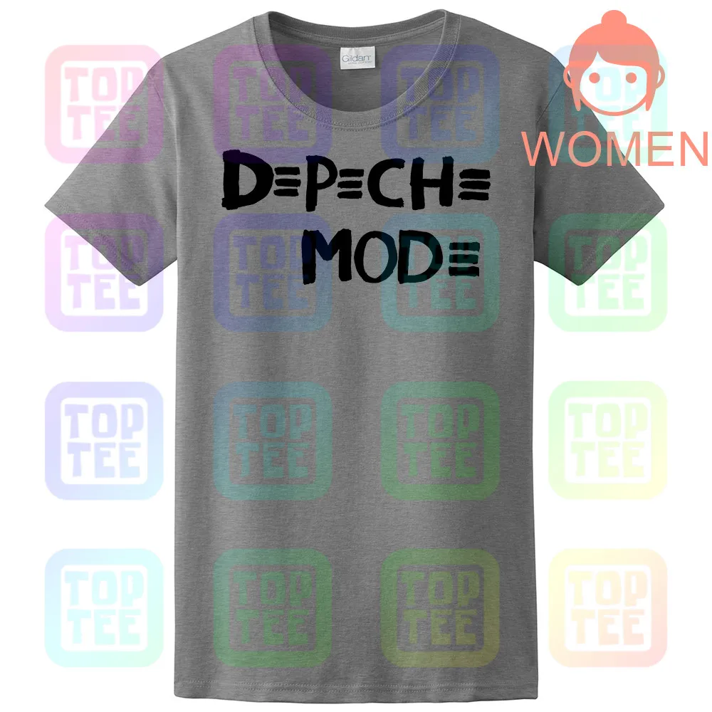 Depeche рубашка Mode футболка унисекс Тур размеры 1988 США все s черная полоса для мужчин новинка 4 - Цвет: WOMEN-GRAY