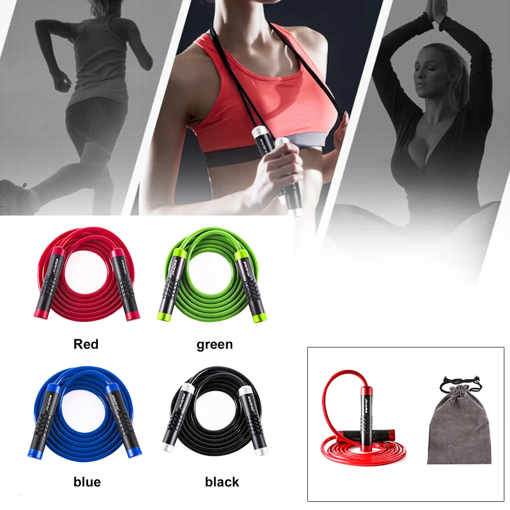 

Extra Weight Skipping Rope Tangle-Free 9.8ft Adjustable Length Jump Rope for Speed Training Fitness Gym