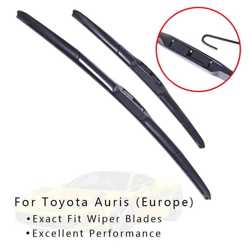 Winshield Wipers Blade For Cars for Toyota Auris Europe model Fit Hook Arms from 2007 to 2018