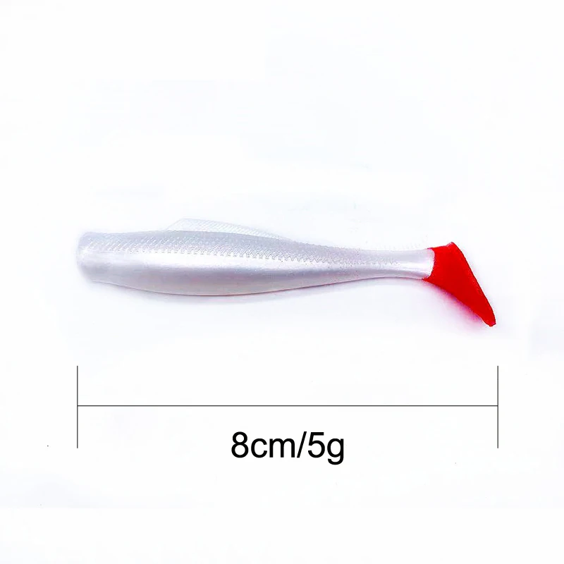 Wokotip 6 шт./лот 8 см 5g Pesca искусственные мягкие приманки японского производства Шад