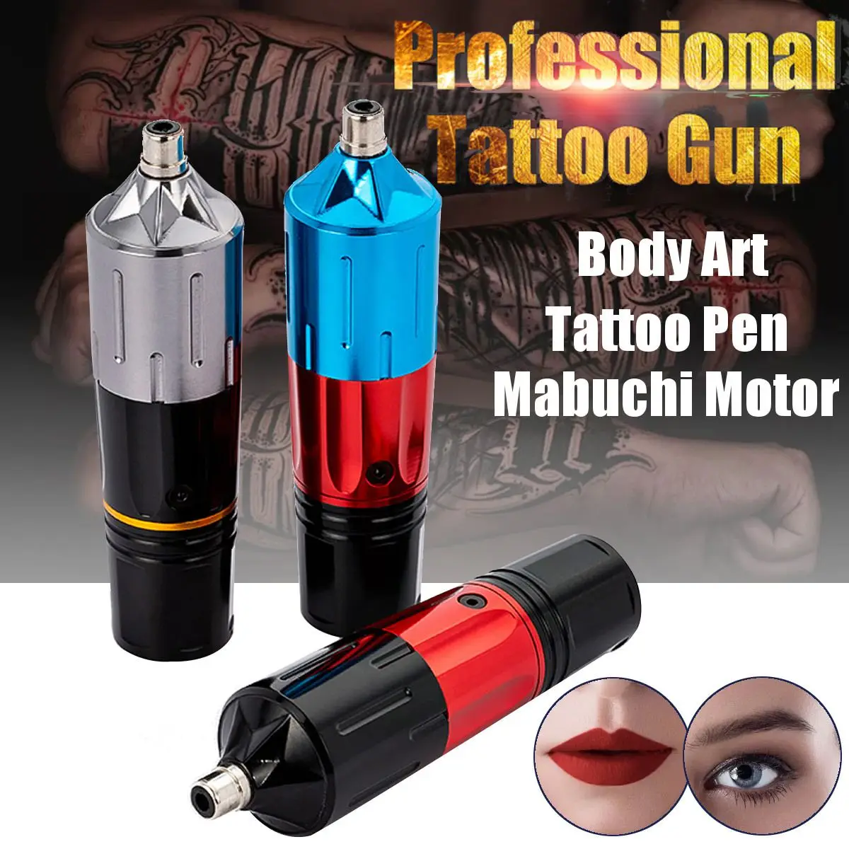 

Professional Rotary Tattoo Machine Pen Strong Quiet Motor Permanent Makeup Eyebrow lip Eyeliner Tattoo Needle Detachabl