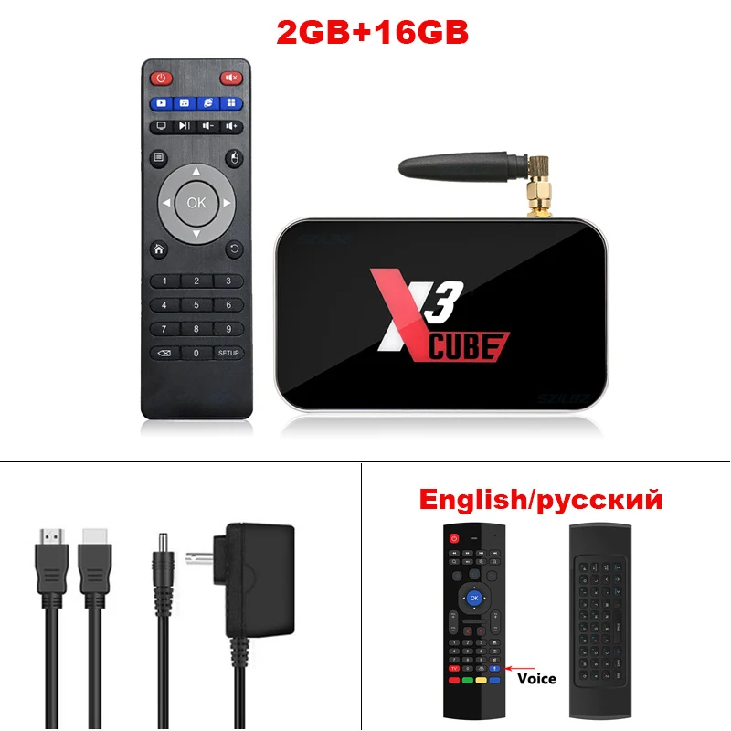 X3 PRO X3 cube Android9.0 ТВ-приставка Amlogic S905X3 DDR4 2 ГБ 16 ГБ 4 ГБ 32 ГБ 2,4G и 5G WiFi 1000LAN телеприставка Bluetooth 4K медиаплеер - Цвет: 2GB16GB Add MX3