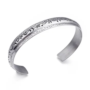 

Stainless Steel Wolf Head Opening Bangle Punk Men's Jewelry