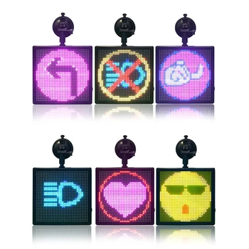 

AOZBZ 12V Car DIY Led Sign Mood Animation APP Control RGB Programmable Scrolling Message LED Display Board Remote Control