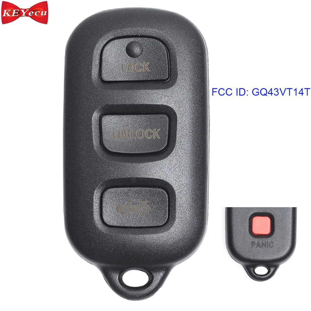 

KEYECU for Toyota Camry 2002 2003 2004 2005 2006 Solara 2002 2003 Replacement Remote Control Car Key Fob FCC ID GQ43VT14T
