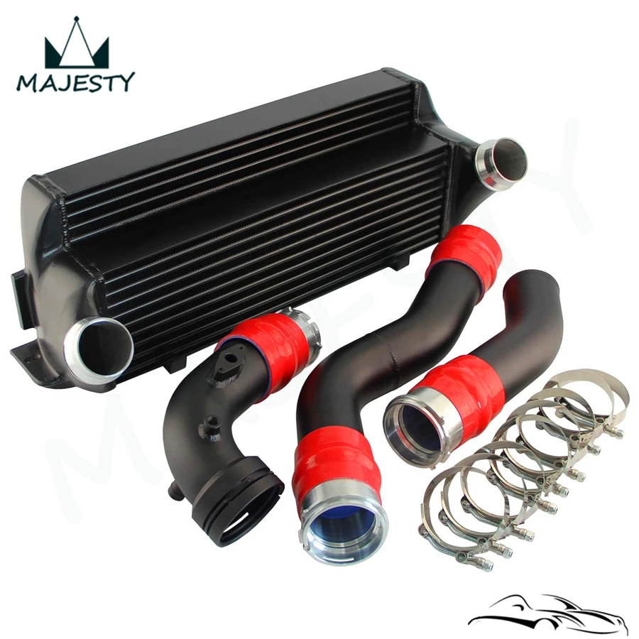 Болт на FMIC Racing Front Mount Intercooler W/Комплект алюминиевых труб подходит для серии B * MW