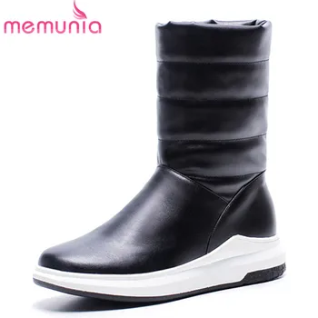 

MEMUNIA 2020 new arrival ankle boots women Waterproof non-slip winter boots slip on solid colors comfortable flat shoes woman