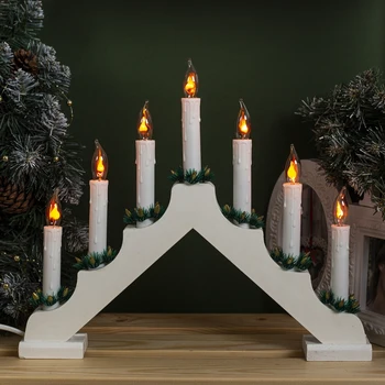 

The figure of trees. "Christmas white slide", 7 candles, 1.5 W, E12, 220V, FIRE EFFECT 4357285