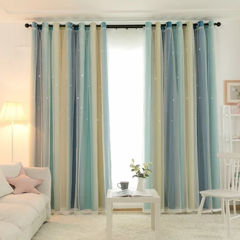 

Modern Window Curtain Colorful Window Drapes High Shading Drapes Soft Window Curtain with Screening Living Room Bedroom Decor
