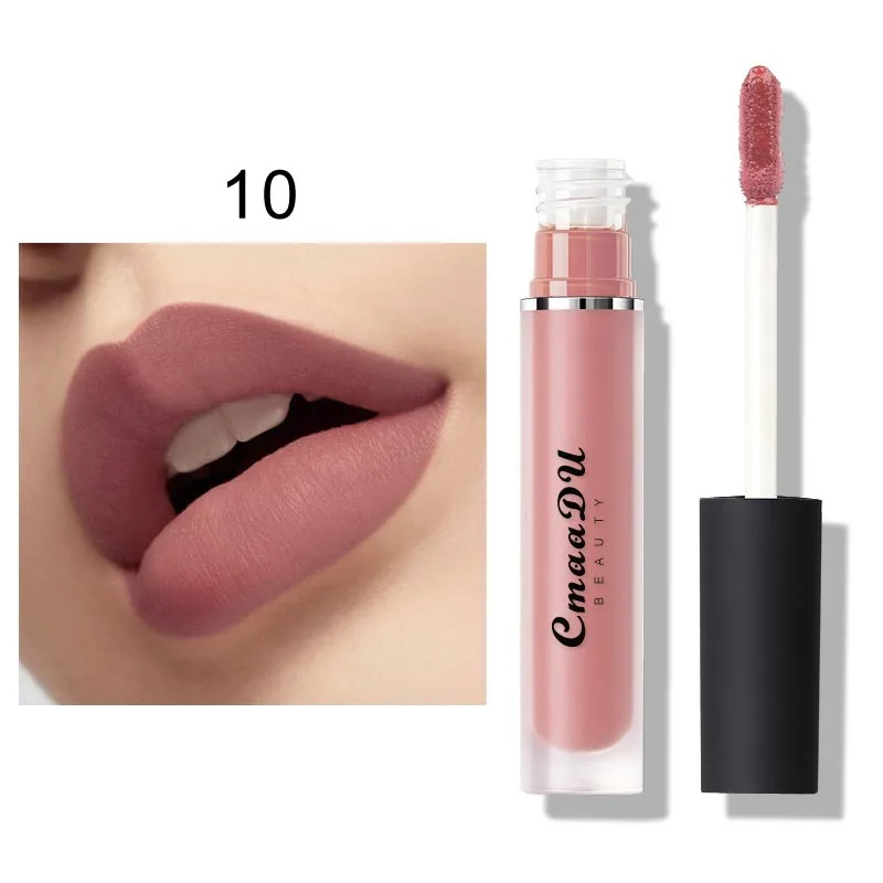 Pink Matte Lipgloss Waterproof Lip Tint Korean Red Lips Liquid Lipstick Matte Makeup Nude Lip Gloss 4