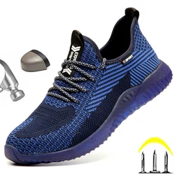Chaussures de sécurité pour homme, bottines en Kevlar à semelle intermédiaire, baskets d'été légères et respirantes, résistantes à l'huile, livraison gratuite, 2021 