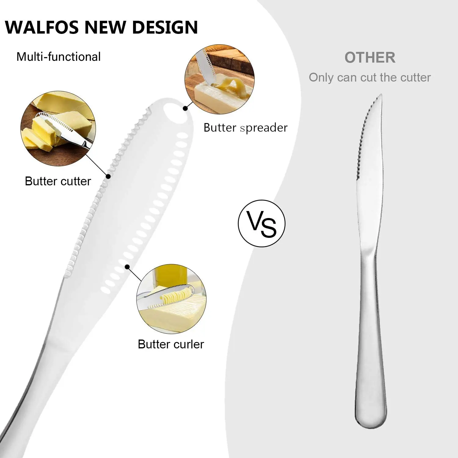 The Better Butter Spreader Knife, Butter Knife Spreaders, Stainless Steel  Butter