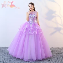 Очаровательные платья принцессы феи пышные пушистые Бальные платья с аппликацией Vestido Quinceanera Debutante Новинка