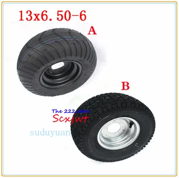

13X6.50-6 tyre tubeless wide tire + 6 inche alloy hub for 4wheel ATV Go-kart sightseeing car accessories 13 inch vacuum wheels