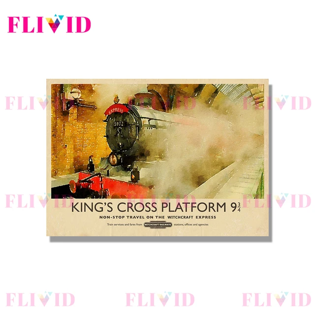 Famous Movie Witchcraft School Cartoon Scenery Nordic Poster Wall Art Canvas Painting Wall Pictures For Living Room Unframed U