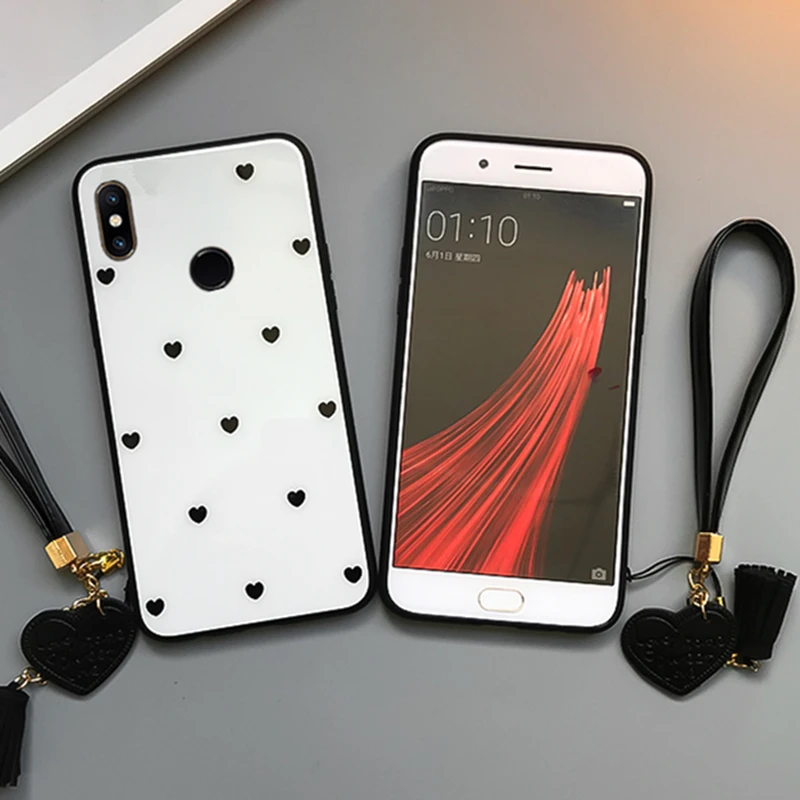 Чехол для Xiaomi Redmi Note 8 Pro S2 5A 5 Plus 6A 7 4X 8A закаленное стекло любовь сердце задняя