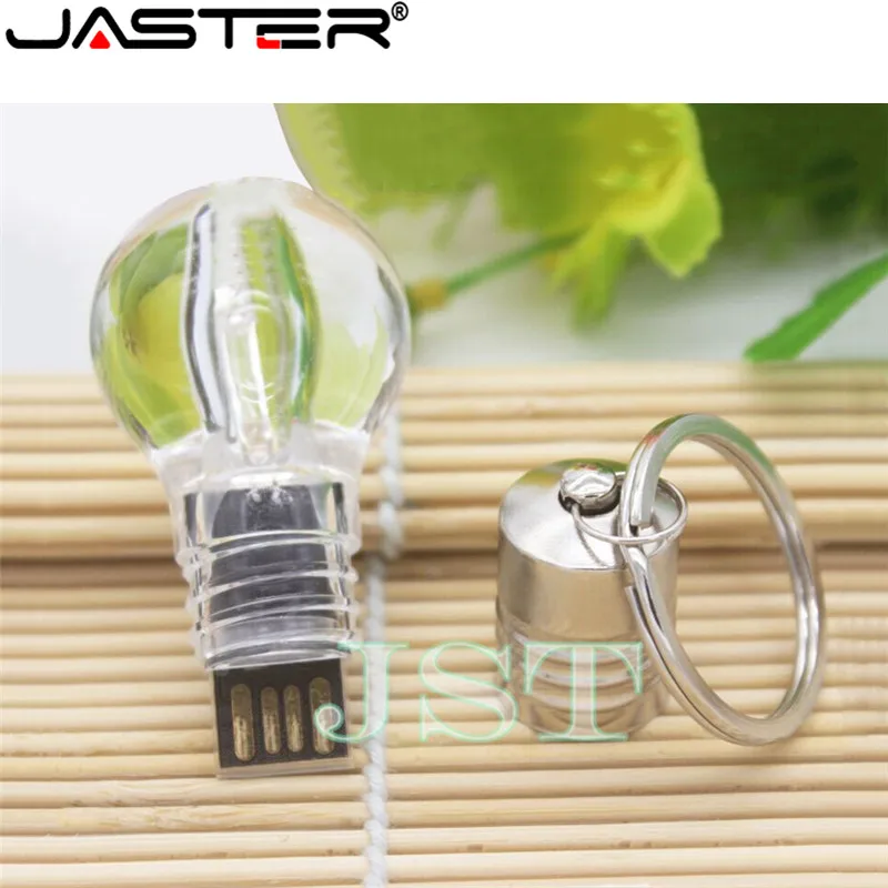 JASTER Fashion hot selling creative LED color light bulb USB flash drive USB 2.0 4GB 8GB 16GB 32GB External Storage memory stick