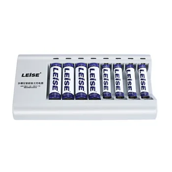 

LEISE-813 8 Slots Intelligent Rechargeable Battery Charger Set Portable Adapter For AA/AAA Rechargeable Batteries