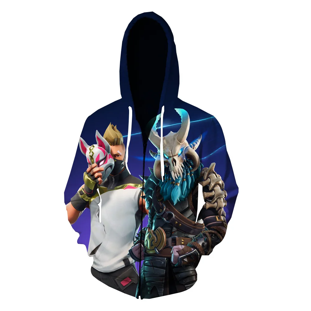 Zipper Hoodie Детская толстовка на молнии; топы для игр; повседневные толстовки с капюшоном и длинными рукавами для костюмированной вечеринки; уличная одежда; мужской пуловер; куртка с капюшоном - Цвет: Zipper Hoodie