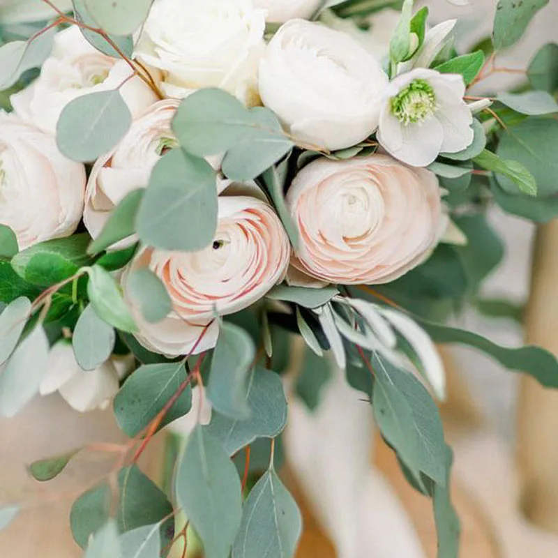 7 フォーク 花 プラスチック 新年 結婚式 植物 装飾 クリスマス 緑の