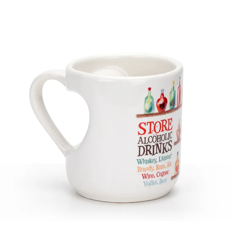 DIY Customize Coffee Milk Ceramic Mug Printed Image Picture Photo Logo Text White Peach Heart Cup Gift