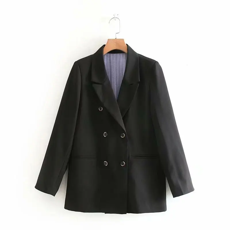 

2019 Autumn New Style Europe And America Stroke Back Stripes Joint Button Ornaments Cool Suit Jacket